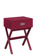 Designs2Go Landon End Table, Cranberry Red