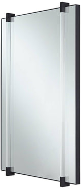 Ladonna Matte Black 26" x 37 1/2" Rectangular Wall Mirror