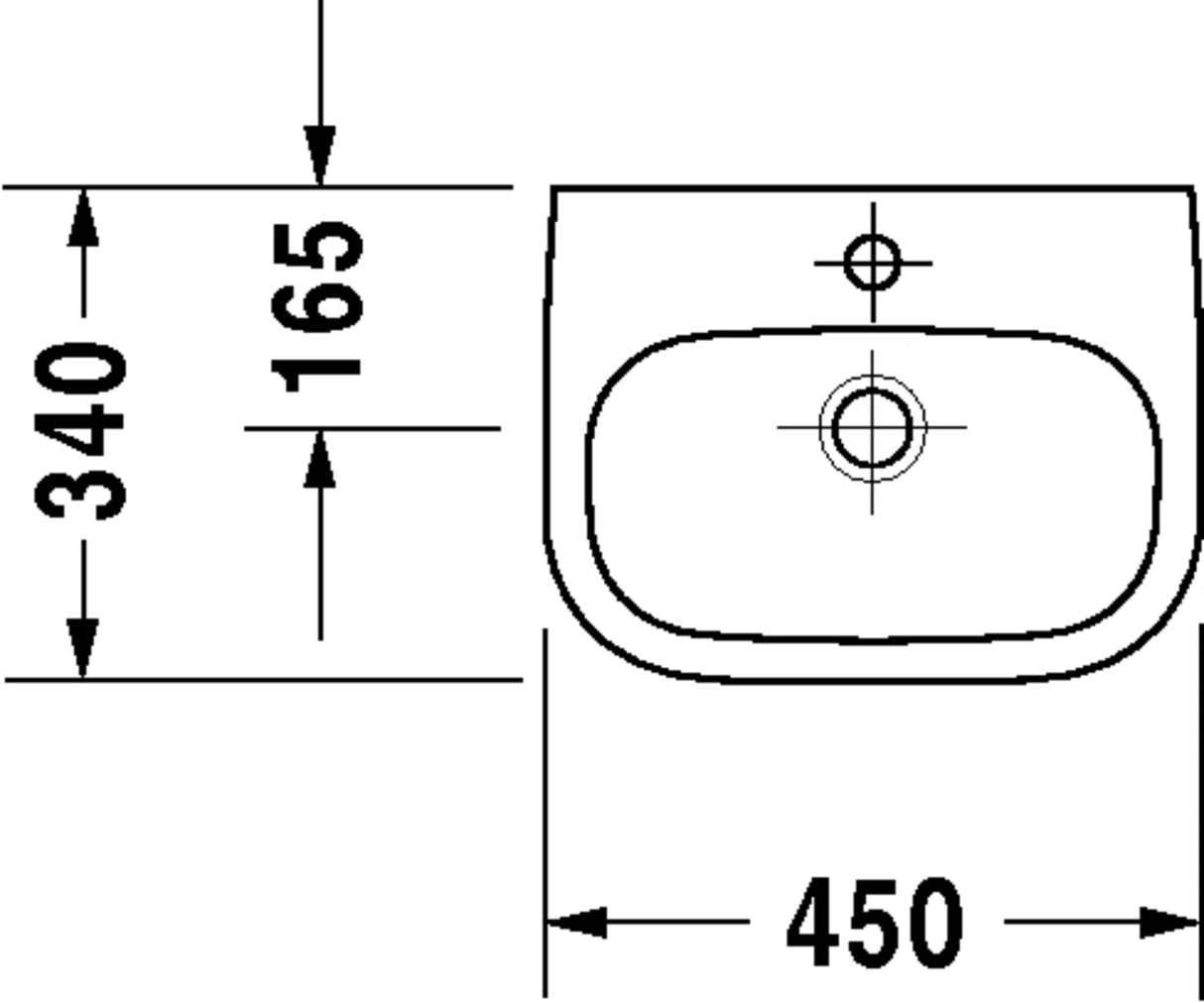 070545 Wall Mounted Sink, Medium, White