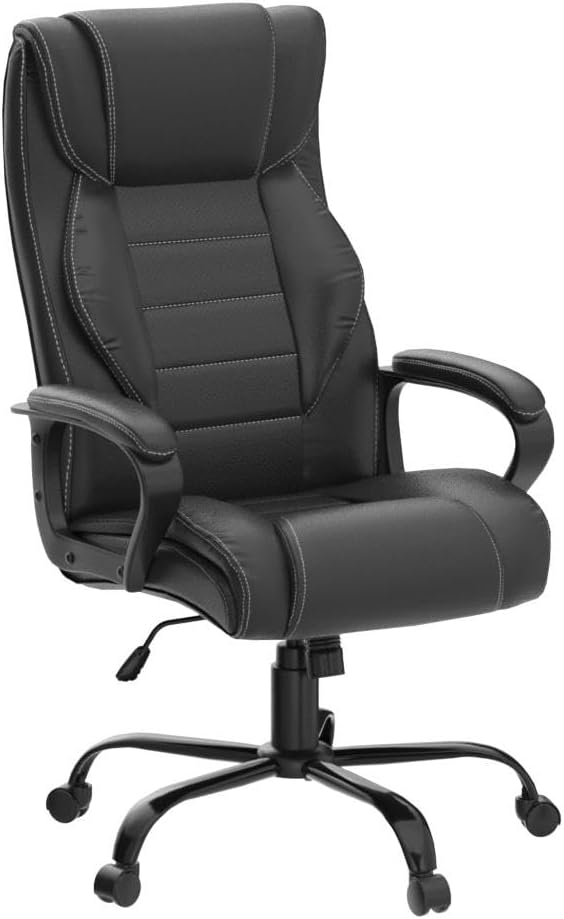 Ergonomic Massage Office Chair, High Back Executive Desk Chair with 6-Point Vibration,