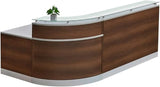 Reception Desk with Counter, Front Desk, Retail Checkout Counter, L Shaped, Office