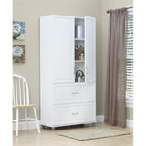 SystemBuild Evolution Kendall 36" 2 Door/2 Drawer Storage Cabinet - White