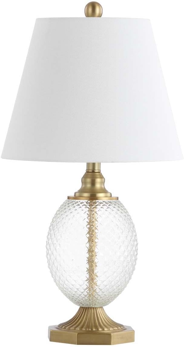 Lighting Collection Kaiden Clear/ Brass Gold 24-inch Bedroom Living Room Home