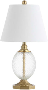 Lighting Collection Kaiden Clear/ Brass Gold 24-inch Bedroom Living Room Home