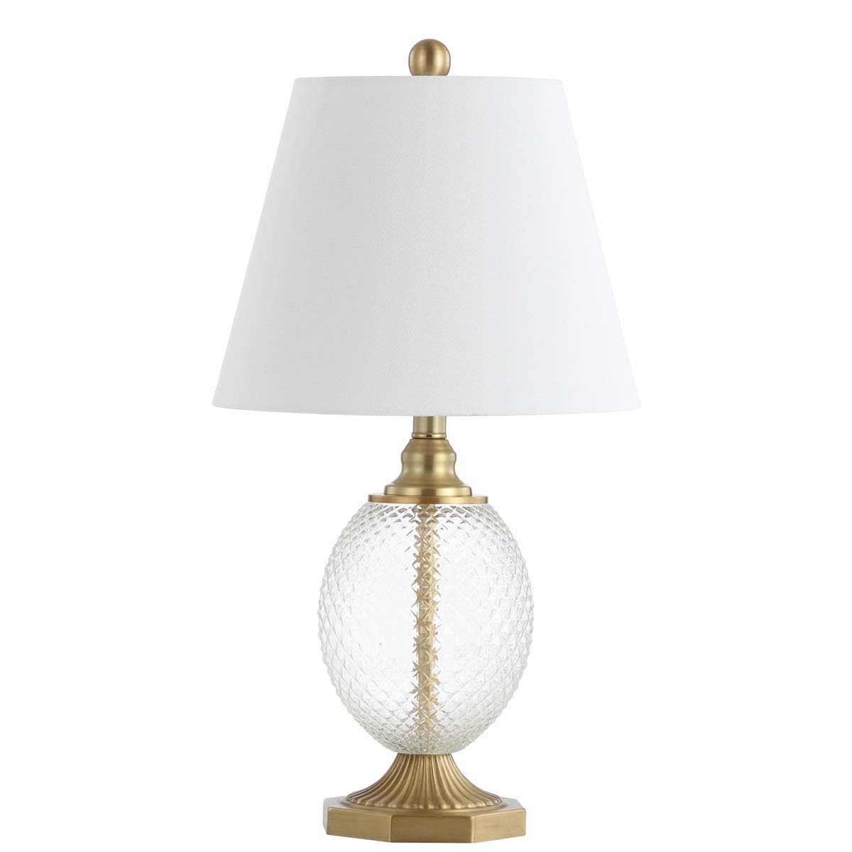 Lighting Collection Kaiden Clear/ Brass Gold 24-inch Bedroom Living Room Home