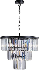 eauso Chandeliers for entryway small,Modern Elegant Round Ceiling Light Fixture Lighting Crystal Chandelier for Hotels Dining Room Living Room Bathroom Bedroom Dining Room/Chrome