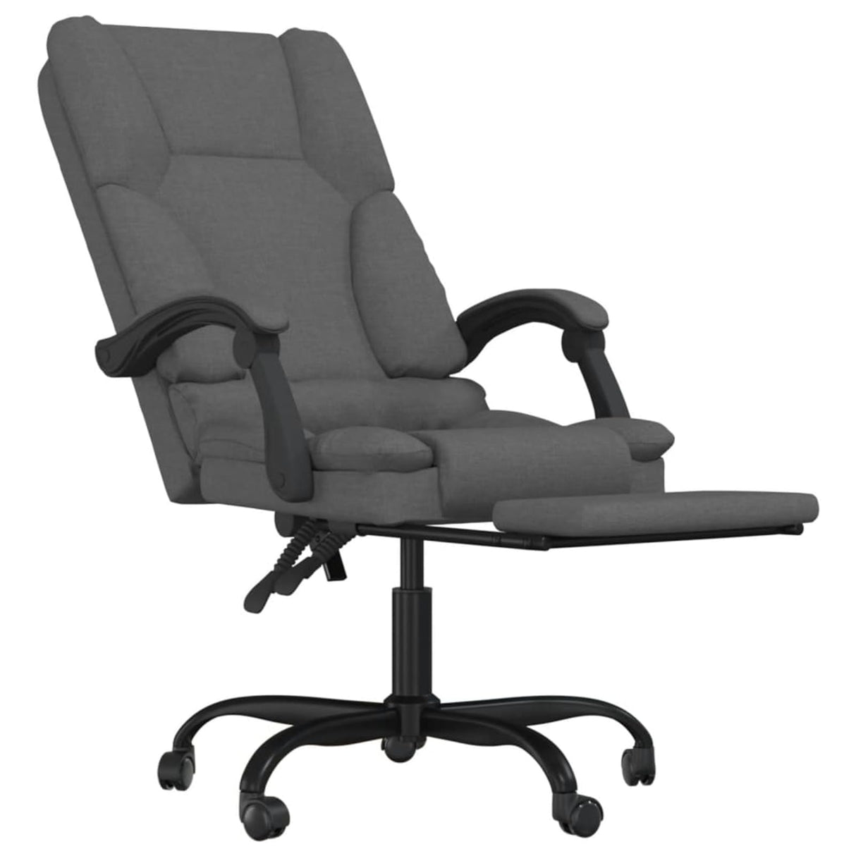 Gecheer Massage Reclining Office Chair Dark Gray Fabric