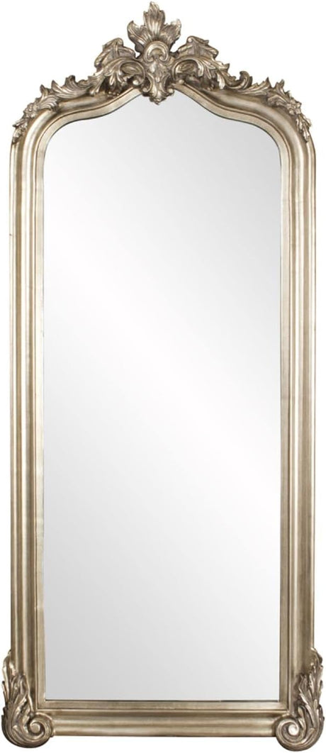 Marquette Antique Oversized Full Length Mirror, Ornate Full Body Standing