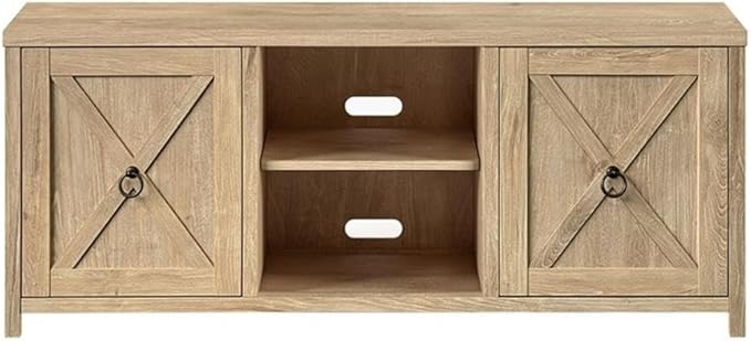 TV Stand for TV's up to 65" in Golden Oak, Electric Fireplace TV Stands for the Living Room