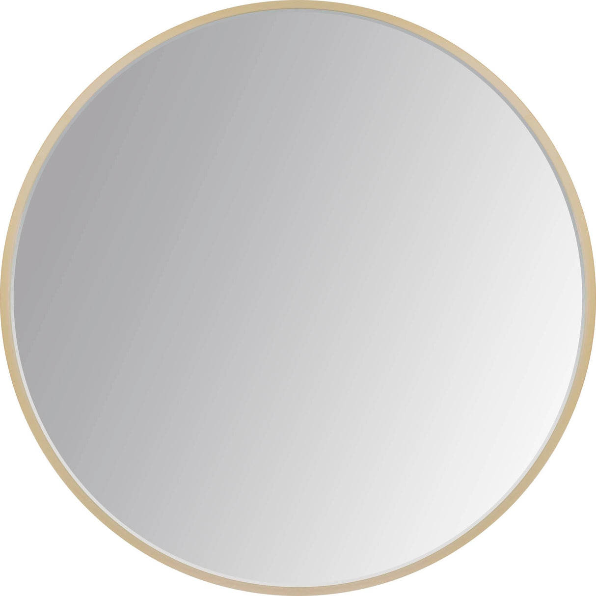 Alais Round Gold Metal Framed Mirror, 24" x 24"