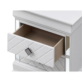 Furniture Verona Wood 2 Drawer Nightstand White