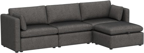 Oversized Modular Sectional Fabric Sofa set, FSC Certified Extra Large L Shaped Couchl