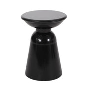 Metal End Table-Large for Living Room (Navy Blue) (15"x21", Black)