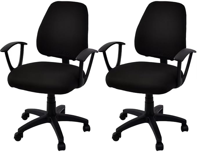 2 Pack Office Computer Chair Covers, Stretchable Desk Chair Seat Cushion Covers