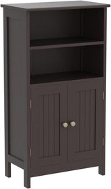 Bathroom Floor Cabinet, Free Standing Cabinet with Double Door and Inner Adjustable