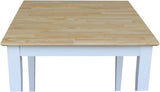 Wood Table, Dining Height, White/Natural