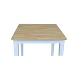 Wood Table, Dining Height, White/Natural