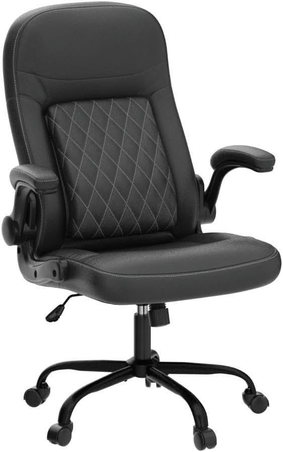 Ergonomic Executive Office Chair with Airbag Lumbar Support,Comfortable Leather Office