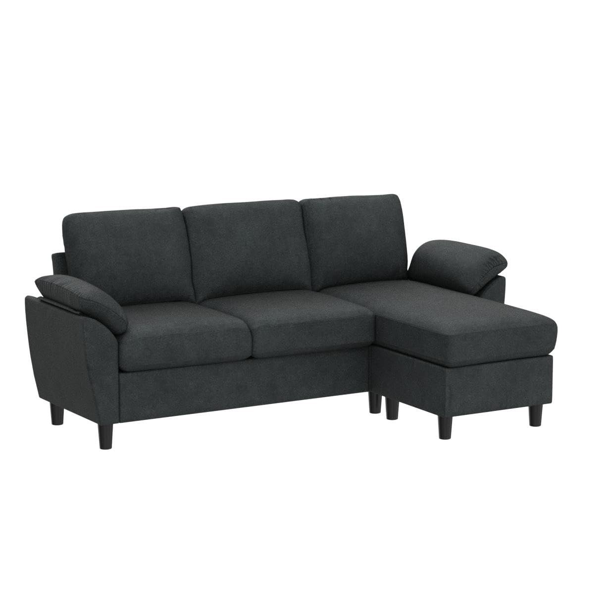 79" Convertible Sectional Sofa, Small L Shaped 3-Seat Couch