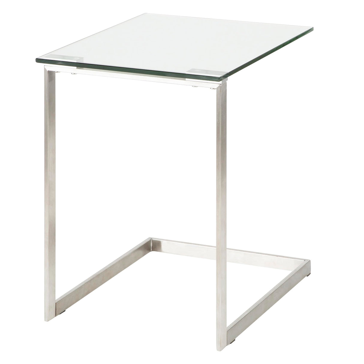 Zenn Glass End Table, Accent Table, Glass End Table, Small Side Table for Small Spaces