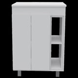 Elegant White 2 Piece Bathroom Vanity Set - Spacious Storage & Modern Design