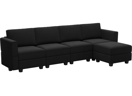 Modular Sectional Sofa Couch with Reversible Chaise Velvet L Shaped Couch