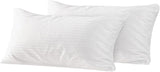 Zippered Pillow Protectors Cover Soft Comfortable Sateen 100% Long Staple Cotton Quiet and Breathable Bed Pillowcase