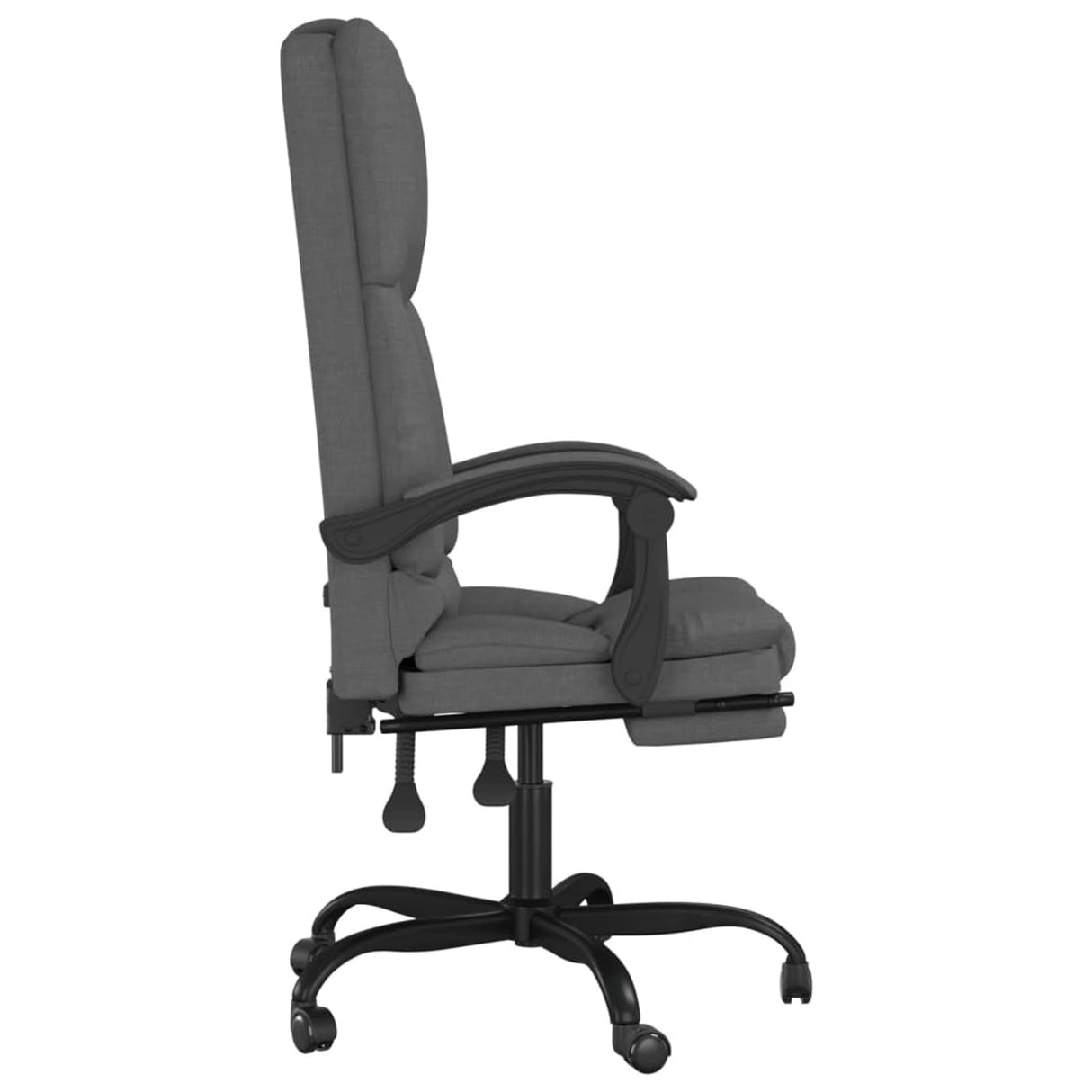 Gecheer Massage Reclining Office Chair Dark Gray Fabric