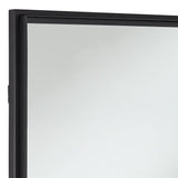 Vega Matte Black 24" x 38" Rectangular Wall Mirror