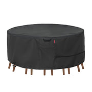 Round Patio Furniture Cover - Waterproof 600D Heavy Duty Outdoor Table and Chairs Cover 62 inch,