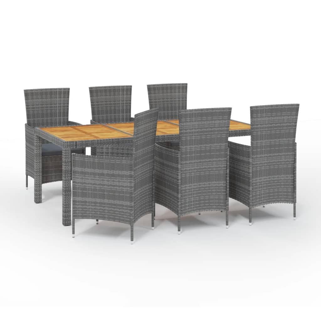 7-Piece Elegant Outdoor Dining Set for Joyful Gatherings, Durable Rattan and Steel