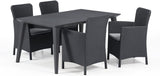 Allibert Lima 160 Garden Table, Graphite, Rectangular