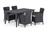 Allibert Lima 160 Garden Table, Graphite, Rectangular
