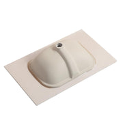 30" Modern Bathroom Vanity with Marble Look & Ceramic Sink