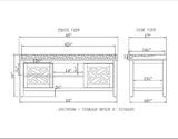 45" W Wood Storage Bench with Cushion