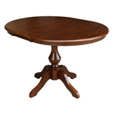 International Concepts 36" Round Top Pedestal Table with 12" Leaf-28.9" H-Dining Height,