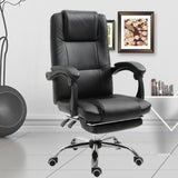 Executive Chair with Footrest Reclining Leather Chair,High Back Ergonomic Home