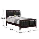 Carlton Full Bed 5-Piece Set, Cappuccino