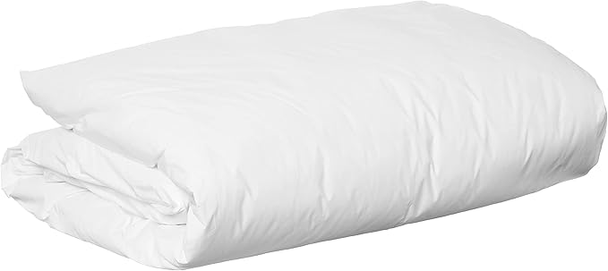 Premium 100% Cotton Duvet Comforter Protector - Full/Queen Size - 86" x 86" - White