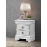 Furniture Verona Wood 2 Drawer Nightstand White