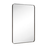 20x30' Oil Rubbed Bronze Rounded Rectangle Bathroom Mirror Darkened Bronze 30 x 20 inch Metal Framed Rectangular Vanity Mirror