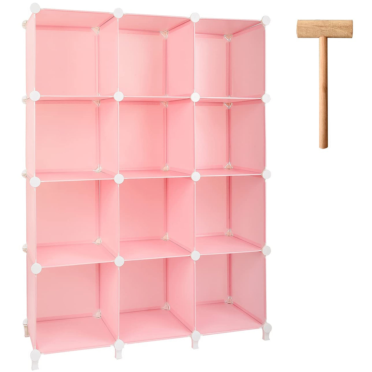 12-Cube Bookshelf Closet Organizer Storage Shelves Cubes Organizer Plastic Square