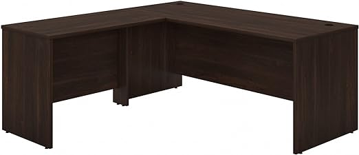 Studio C 72W x 30D L Shaped Desk with 42W Return in Black Walnut