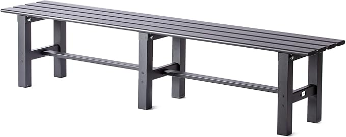 70 Inches Aluminum Outdoor Weatherproof Bench Backless, 550 LBS Bearing Capacity