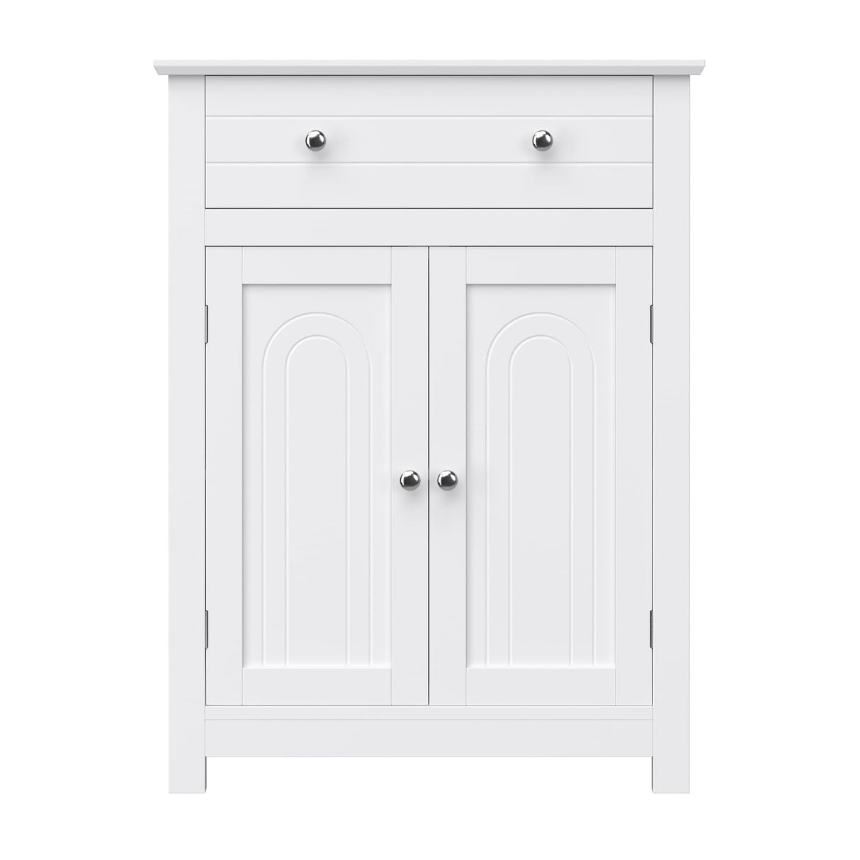 Bathroom Storage Cabinet Free Standing, with Drawer and Adjustable Shelf, Kitchen