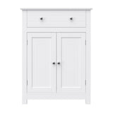 Bathroom Storage Cabinet Free Standing, with Drawer and Adjustable Shelf, Kitchen