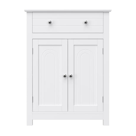 Bathroom Storage Cabinet Free Standing, with Drawer and Adjustable Shelf, Kitchen