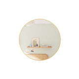 28" Wall Circle Mirror for Bathroom, Gold Round Mirror for Wall, Hanging Round Mirror