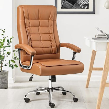 Big and Tall Office Chair,350lbs Leather Office Chair for Heavy People