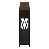 3574 Accent Table, Console, Entryway, Narrow, Sofa, Living Room, Bedroom, Metal, Laminate, Black,